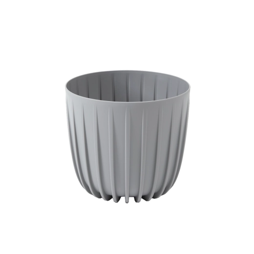 Maceta baja Mira 160 gris