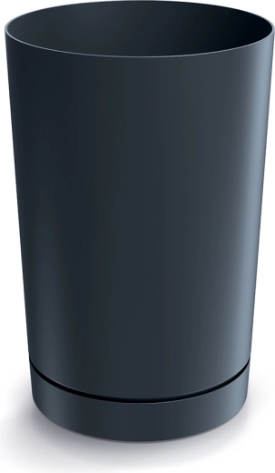 Macetero Tubo 30 cm antracita con plato