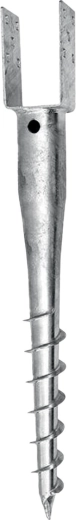 Tornillo de anclaje al suelo con soporte en U 700 × 110 × 60 × 100 mm, galvanizado en caliente