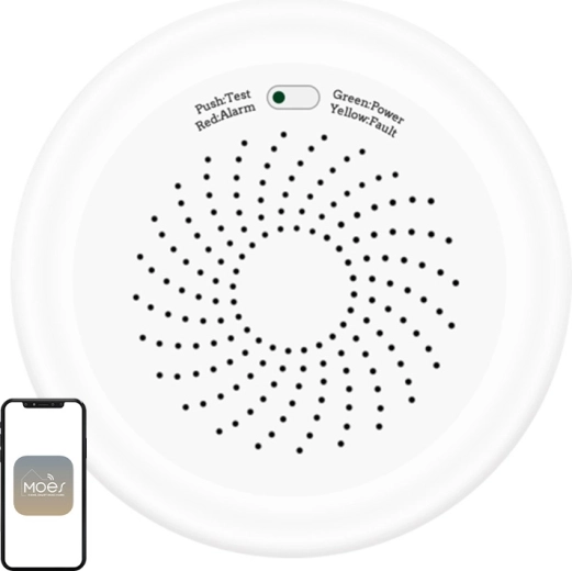 Sensor ZigBee Moes de fuga de gas natural (metano) Tuya