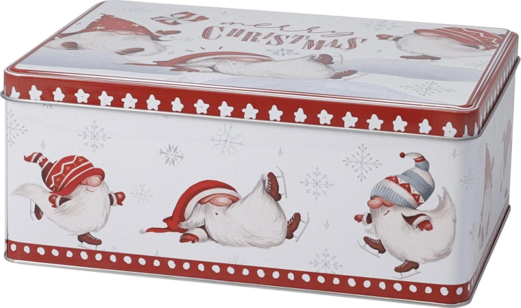 Latas navideñas con gnomos - set de 3 piezas