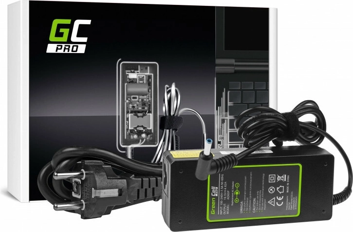 Adaptador de corriente Green Cell PRO 19,5 V 4,62 A 90 W para HP (conector 4,5 × 3,0 mm)