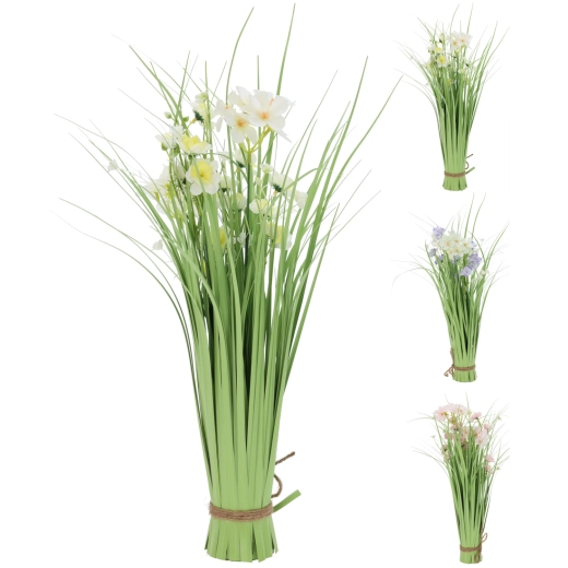 Flor artificial en hierba: decoración para interiores y para el balcón