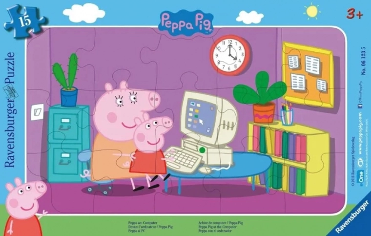puzle de 15 piezas en marco Peppa Pig