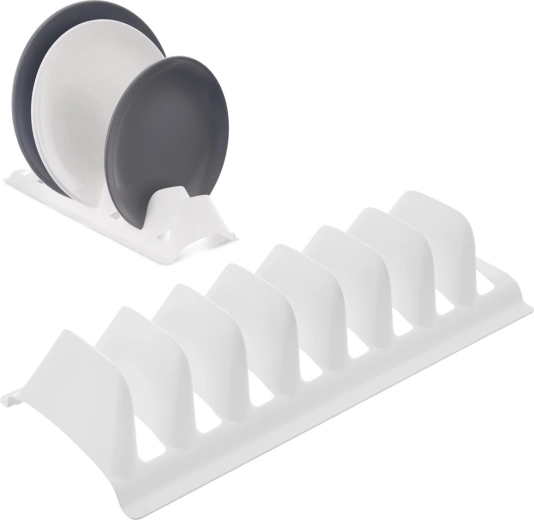 Soporte blanco para platos y tapas 29,5 × 13,5 × 6 cm
