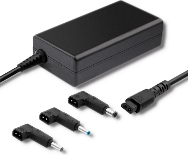 Cargador para portátiles HP 65W con 3 puntas intercambiables y cable de alimentación