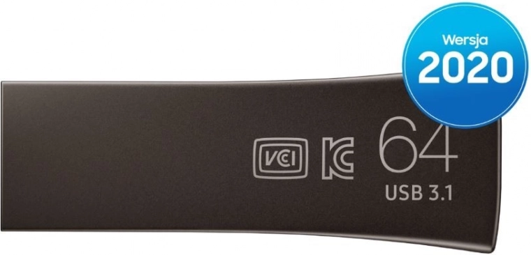 Unidad flash USB Samsung Bar Plus USB 3.1 64 GB gris titanio