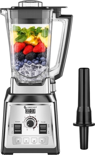 Batidora de vaso AMZCHEF con jarra 2000 W, 2 l
