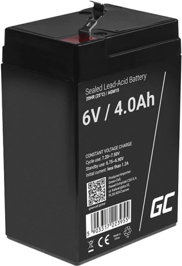 Batería sin mantenimiento Green Cell AGM 6V/4Ah