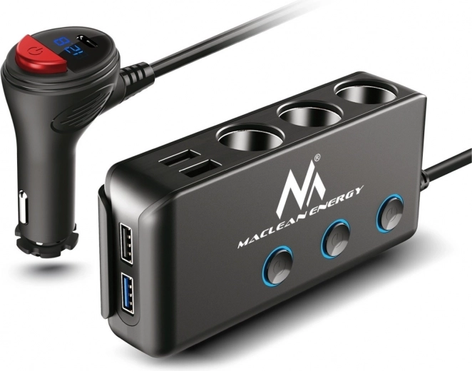Adaptador divisor para coche con función de carga rápida