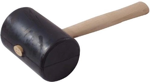 Maza de goma de 90 mm con mango de madera – fabricación checa