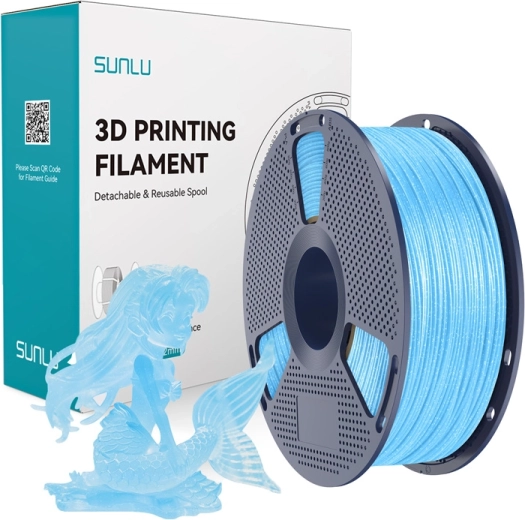 Filamento Sunlu PLA twinkling azul brillante 1,75 mm 1 kg