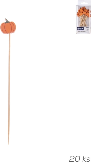 Pinchos de bambú Halloween – calabaza (20 uds)