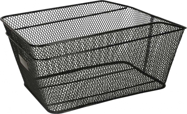 Cesta metálica para bicicleta para portaequipajes negra 25 kg