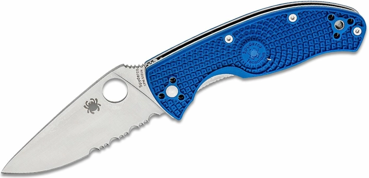 Spyderco Tenacious Lightweight Blue navaja de bolsillo 8,6 cm, satinado, azul, FRN