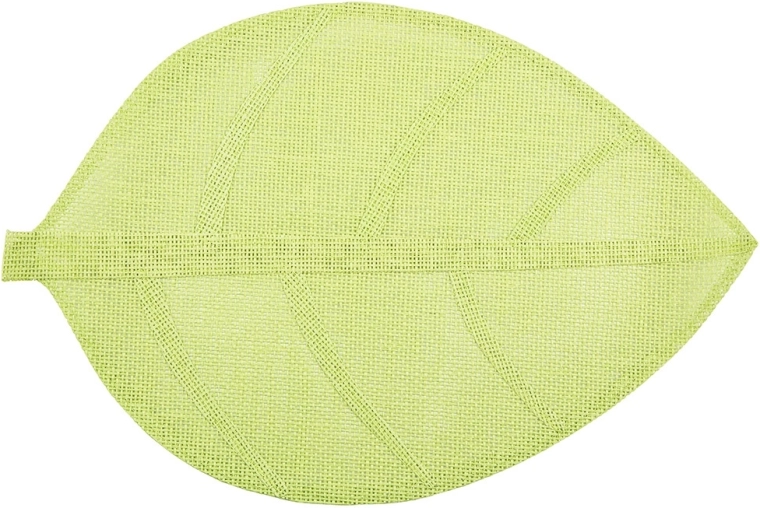 Mantel individual verde con forma de hoja 33 × 48 cm