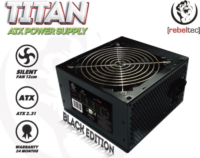 Fuente de alimentación universal para PC ATX 2.31 REBELTEC Titan 500W