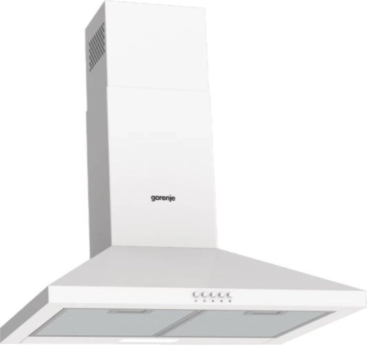 Campana extractora de chimenea blanca