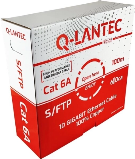Cable teleinformático Q-LANTEC S/FTP categoría 6A LSOH Dca 100 m