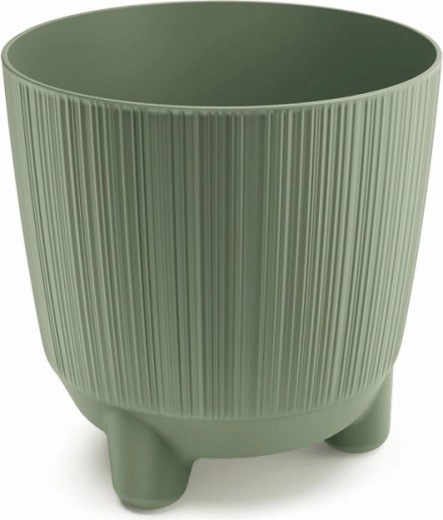 Maceta con patas Ryfo, diámetro 16,8 cm, verde tierra