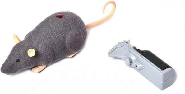 Rata de peluche RC por control remoto