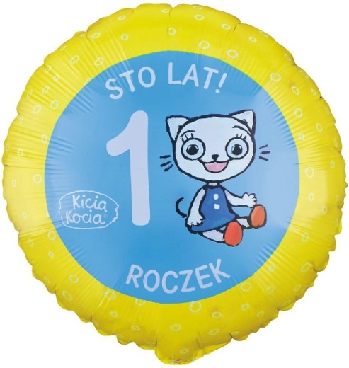 Globo de foil Kicia Kocia número 1 (46 cm)