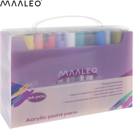 36 colores acrílicos intensos en un solo set