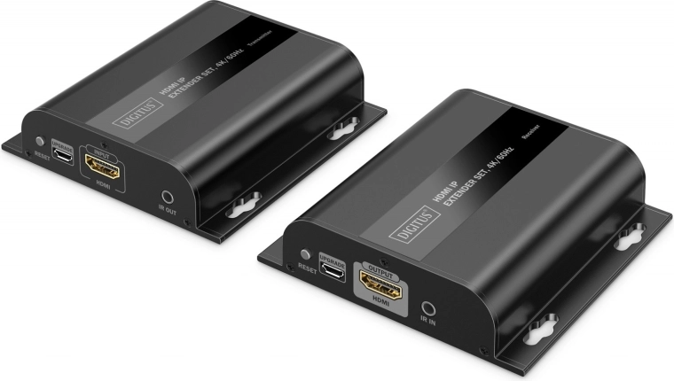Extensor HDMI por IP 1G a través de cable CAT6 – 4K/60 Hz, IR, kit transmisor + receptor