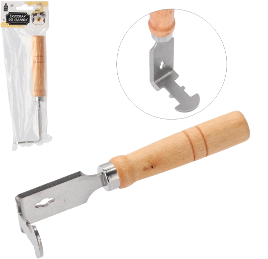 Rascador para cuadros con mango de madera para apicultores