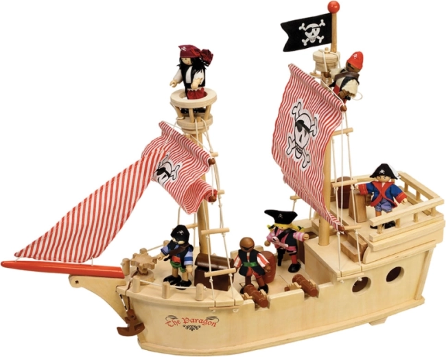 Barco pirata de madera Tidlo