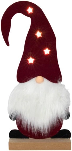 Figura de fieltro de duende con luce LED 35 cm
