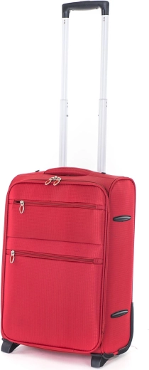 Maleta de viaje textil S 33 l roja con ruedas TEX15