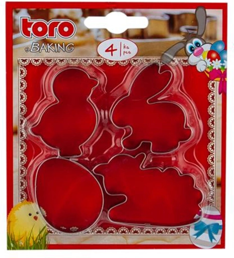 Juego de cortadores de Pascua – oveja, pollito, conejo y huevo (4 uds.)