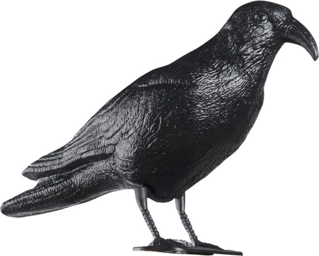 Repelente de palomas con cuervo de plástico