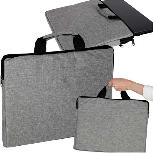 Bolsa gris para portátil de 15,6 pulgadas