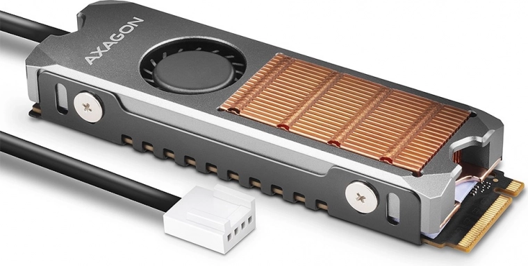 Disipador de cobre con ventilador para SSD M.2 2280 de doble cara, altura 13 mm