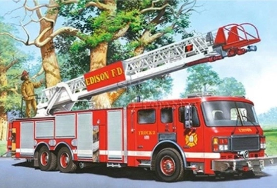 Mosaico de diamantes – camión de bomberos