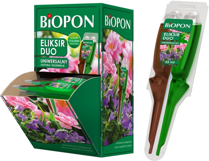 Biopon Eliksir Duo para la rápida regeneración y nutrición de plantas ornamentales