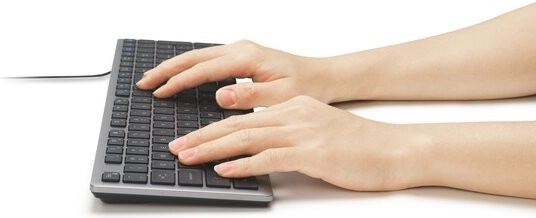 Teclas de tijera silenciosas para una escritura cómoda