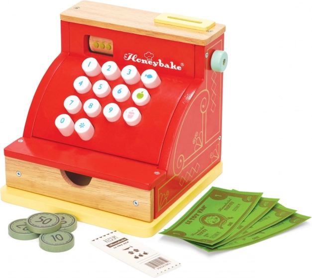 Caja registradora de madera LE TOY VAN Honeybake – roja