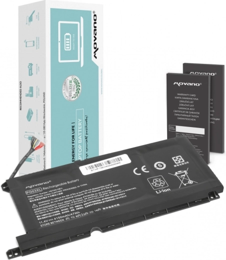 Batería Movano PG03XL para portátiles HP 15-dh, 15-ec, 15-dk y 16-a (4150 mAh / 47 Wh)