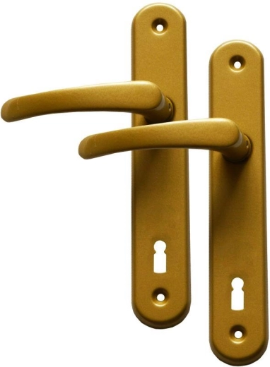 Herraje para puerta MICHAELA, manilla con llave 90 mm, dorado