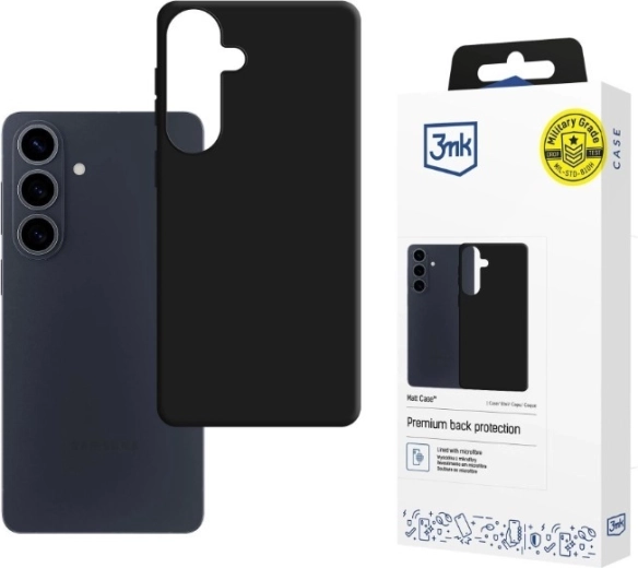 Funda mate 3mk Matt Case para Samsung Galaxy S26, negra