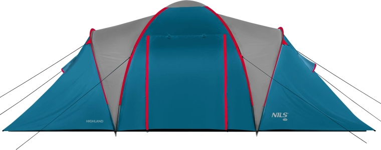 Tienda familiar NILS Camp Highland para 6 personas, azul/gris claro