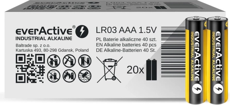 Pila alcalina EVERACTIVE Industrial AAA (LR03) - 1 unidad