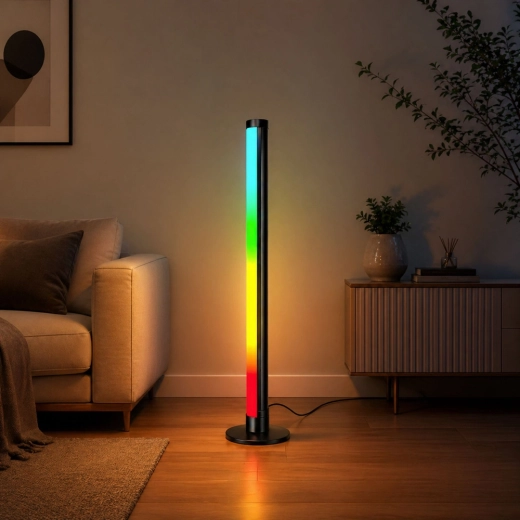 Diseño esbelto de esquina para una iluminación ambiental moderna