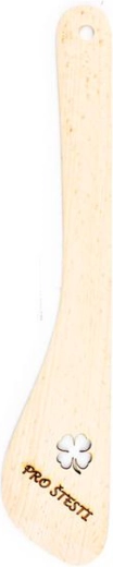Espátula de madera TORO 30 cm con trébol de cuatro hojas