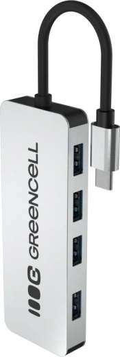 Hub USB-C 4× USB‑A 3.0 Greencell Basic