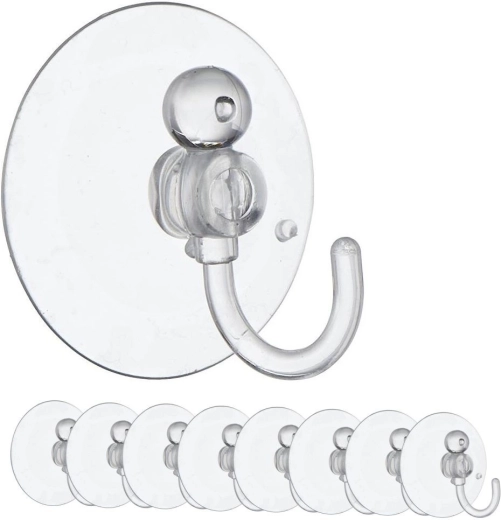 Juego de ganchos con ventosa 3,5 cm – 8 uds