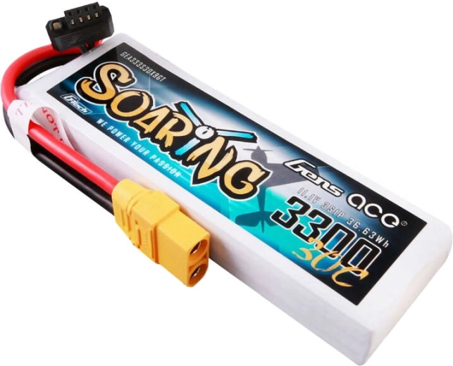 Capacidad de 3300 mAh para vuelos más largos